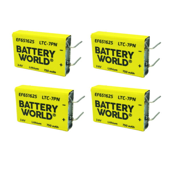 EF651625 3.6V 750mAh Battery BL-7PN Replaces LTC-7PN-S2, BiPower, Eagle Picher, Keeper II 4pcs