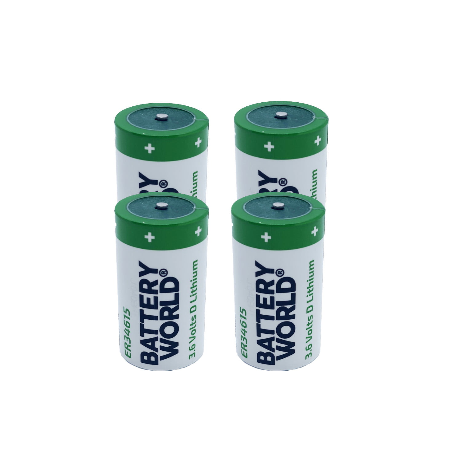 D Cell Lithium Battery 19000mAh ER34615 Non-Rechargeable Batteries 3.6 Volt  Lithium Chloride Button Top,D Cell 3.6 Volt Batterie, 3.6v Lithium Battery  19 Ah LS33600 Non-Rechargeable (4 pcs)