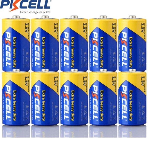 10 Pack C Size 1.5V R14P UM2 280 Minutes Heavy Duty Batteries C Battery