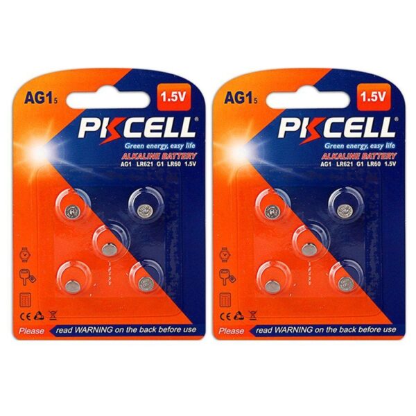 10 Pcs LR621 LR60 AG1 164 GP96A 364 SR621W 1.5V Alkaline Button Batte