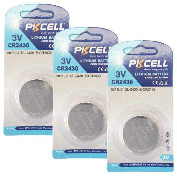 3V CR2430 5011LC DL-2430 E-CR2430 Lithium Battery (Pack of 3)