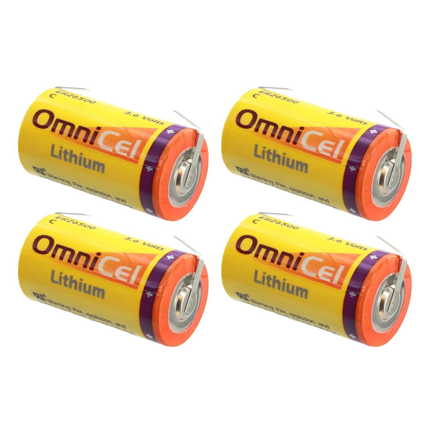 OmniCel ER34615 3.6V 19Ah Sz D Lithium Button Top Battery Sensors