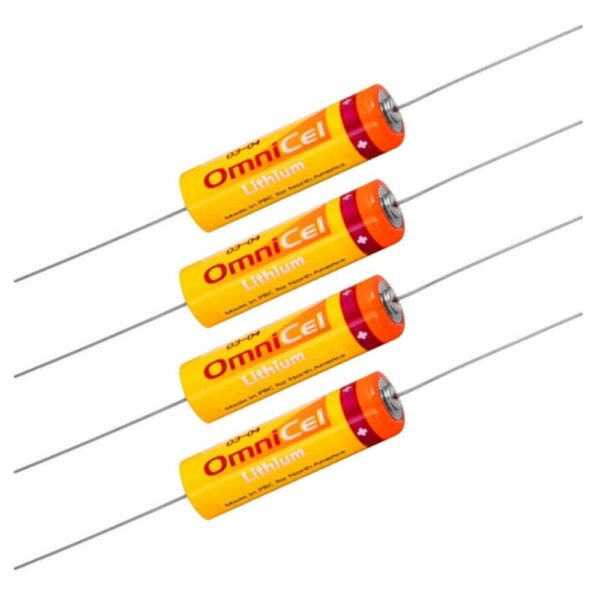 4x OmniCel ER14505 3.6V 2.4Ah AA Lithium Battery Axial Pins Tracking Backup AMR