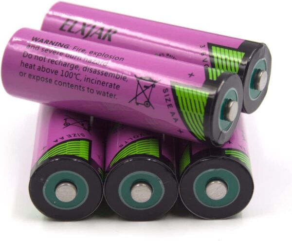 (5-Pack) 3.6V 2400mAh TL-5903/S iXtra Series AA Lithium Battery for Tadiran TL-5903 SL-360 S7-400 ER14500 ER14505 TL-2100 6ES7971-0BA00, Omron Instrument, CNC Machine, PLC Machine, etc.