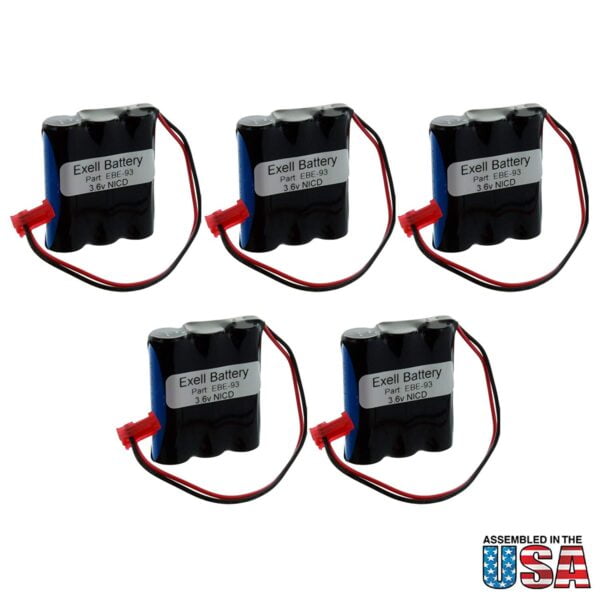 (5-Pack) Emergency Lighting Battery Fits and Replaces Sure-Lites 41B020AD13301, Sure-Lites LPX70RWH, Sure-Lites SL026-148 Cooper Industries LPX70RWH, ANIC0553, 026-148, 026-148, NNYXSB, 026-148