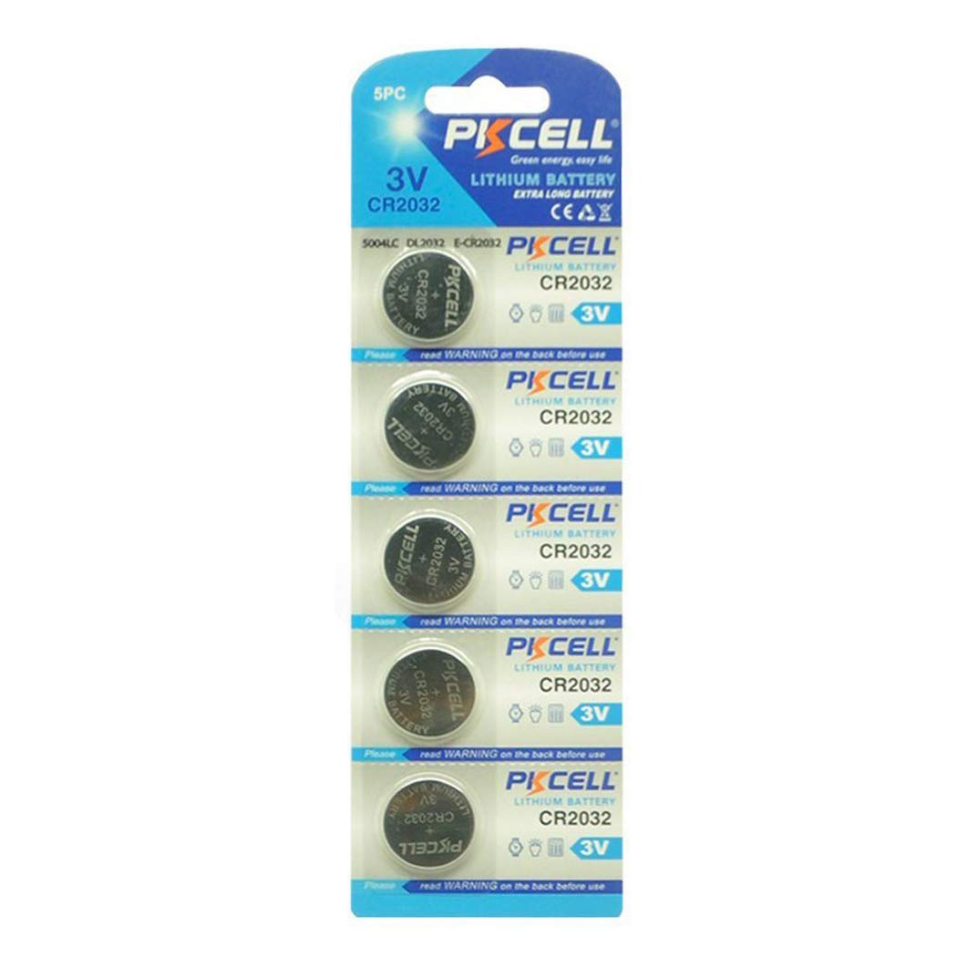 PKCELL CR2032 3V Lithium Button Battery 5Pcs BR2032 DL2032