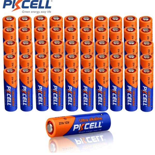 50 PCS A27 27A MN27 MN27BPK L828 Battery 12V Alkaline Battery for Keyless Entry