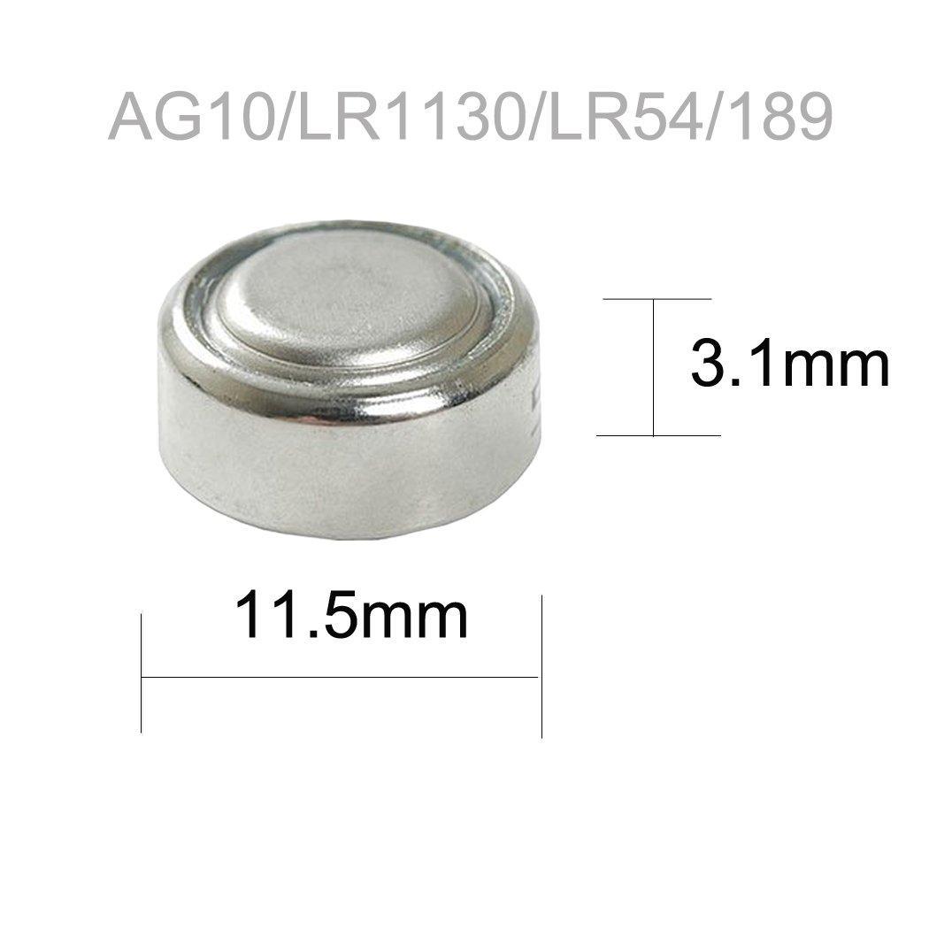 50PCS x LR44 A76 L1154 AG13 357 SR44 303 Alkaline Button Battery