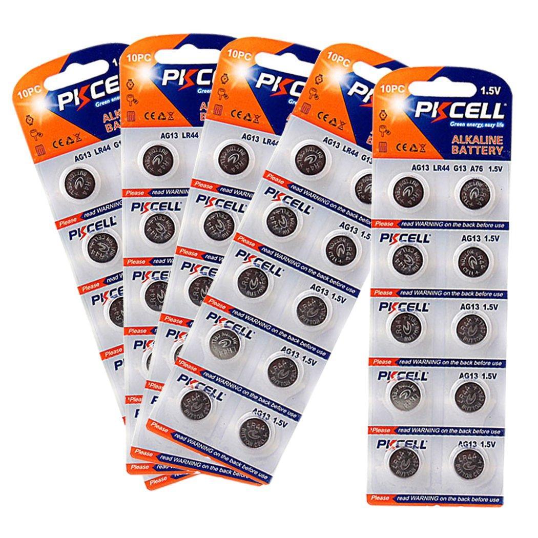  LOOPACELL AG13 LR44 L1154 357 76A A76 Button Cell Battery 10  Pack : Health & Household