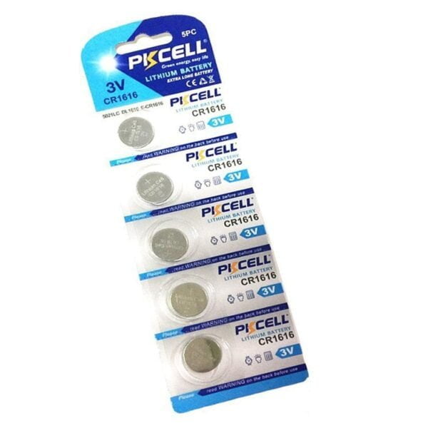5Pcs Pkcell ECR1616 (CR1616) 3V Lithium Coin Batteries