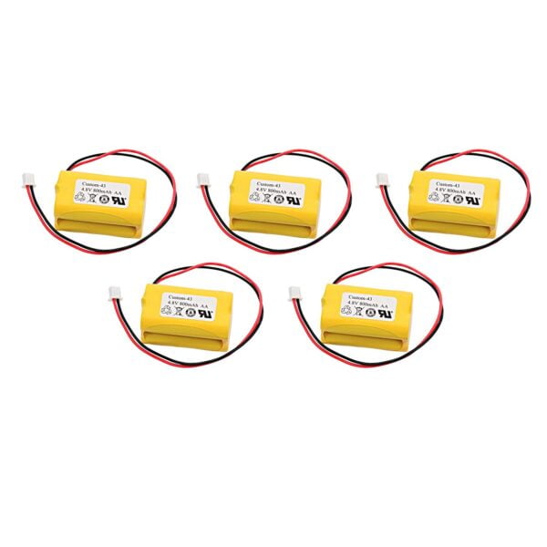 5pc Dantona Replacement Emergency Light Battery For Exit Light Co BAA-48R, Exell EBE-43 and more