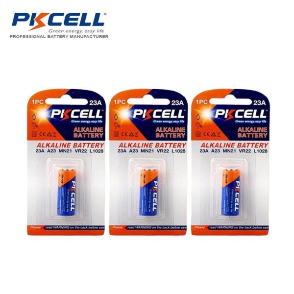 A23 23A 21/23 MN21 23AE 12V Battery for Garage Doors Opener, Keyless Entry and Alarm Remote,3 Packs