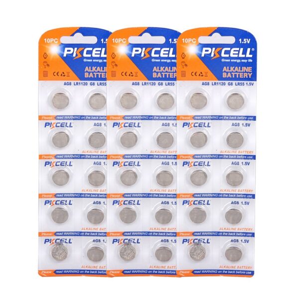 AG8 LR55 SR1120 191 391 1.5V Alkaline Button Cell Battery 30PC