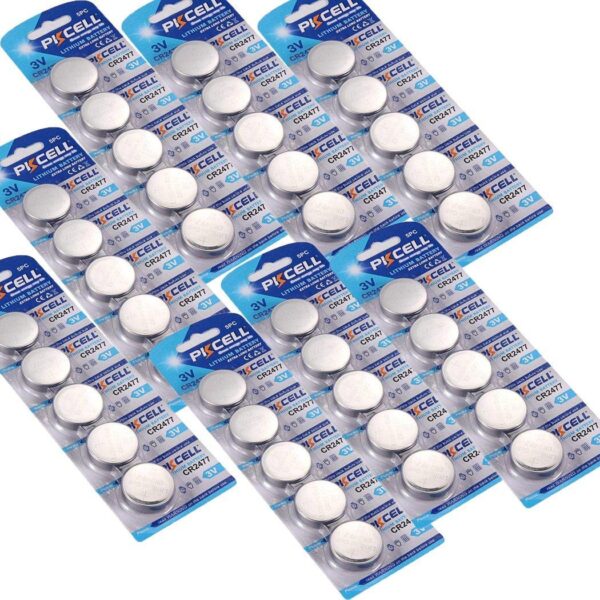 CR2477 DL2477 2477 3V 1000mAh 3V Button Cell Battery (50 Pcs in Cards)