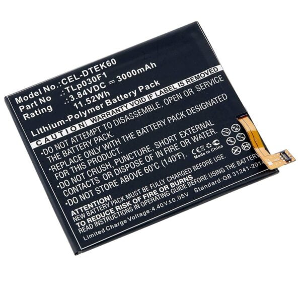 Cellphone Replacement Battery for BlackBerry - DT60BATT
