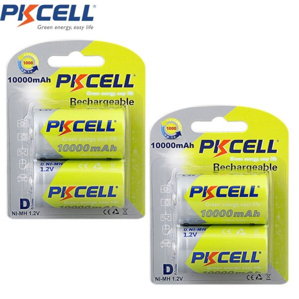 D Size 1.2V 10000mAh NI-MH Rechargeable Battery (4PC-D-Size)