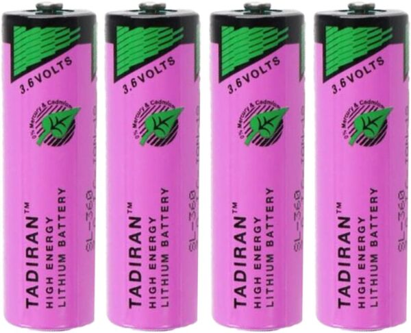 DSONE (4-Pack) 3.6V SL-360 2.4Ah TL-5903 PLC Battery 6ES7971-0BA00 for Siemens S7-400 PL and for Tadiran TL-5903 ER14500 ER14505 TL-2100