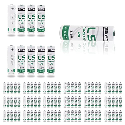 HOWING (100 Pack) LS14500 3.6 v Lithium AA Battery for SAFT