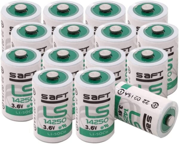HOWING (15-Pack) LS14250 C 3.6v 1/2 AA Lithium Battery 1200mAh for SAFT LS 14250