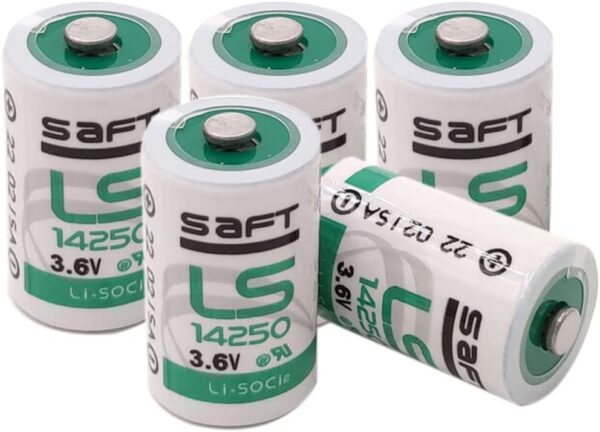 SAFT (5-Pack) LS14250 C 3.6v 1/2 AA Lithium Battery 1200mAh for SAFT LS 14250