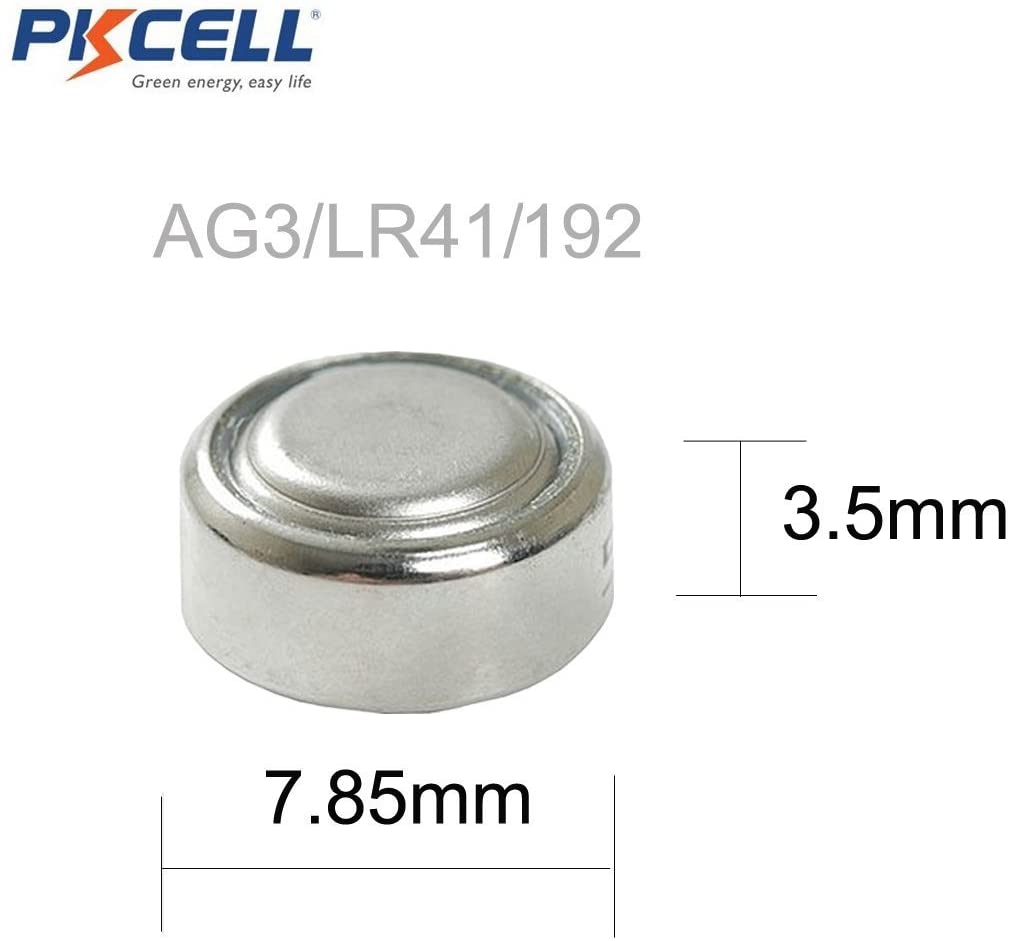 Pile Bouton LR Alcaline 1,5V : AG3 LR41 LR736 392 ( lot de 2, 10, 20 ou 50  )