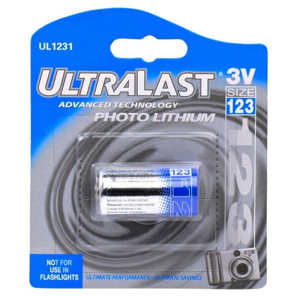 Lithium Photo Batteries UL1231 Lithium Manganese Dioxide (CR) Battery 3 Volts