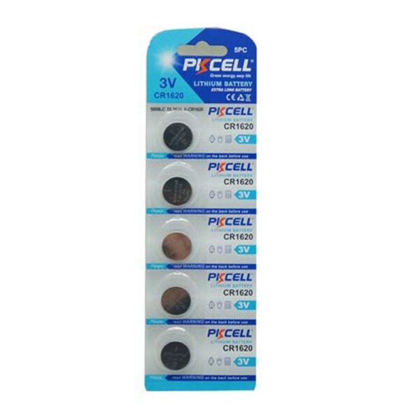 PKCELL CR1620 3V Lithium Battery DL1620 ECR1620 R1620 CR 1620 Button Cell Batteries (5PC)