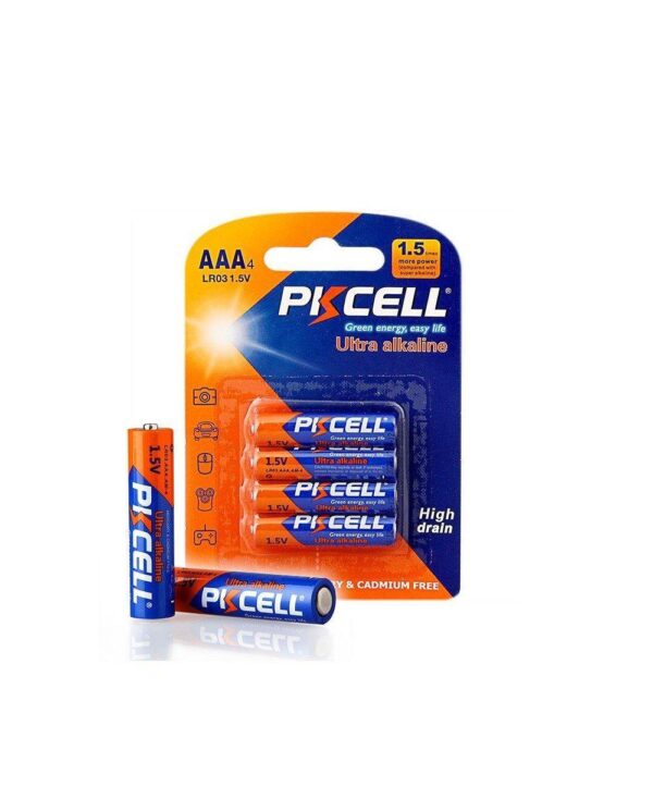 Pkcell LR03-4B 1.5V Ultra Alkaline AAA Size Battery44; Pack of 4
