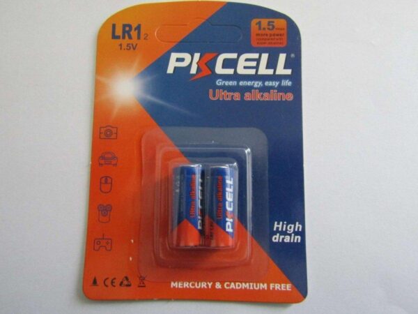 Pkcell LR1-2B 1.5V Alkaline N Size Battery44; Pack of 2