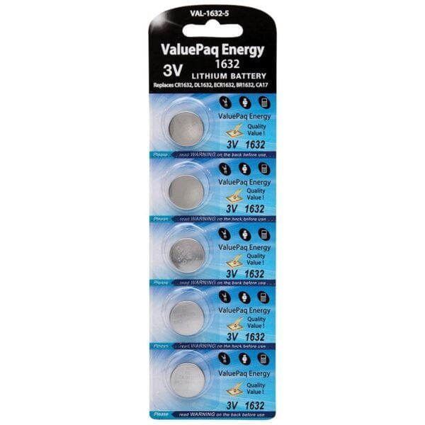 ValuePaq Energy CR1632 3V Lithium Batteries 5PK - VAL-1632-5