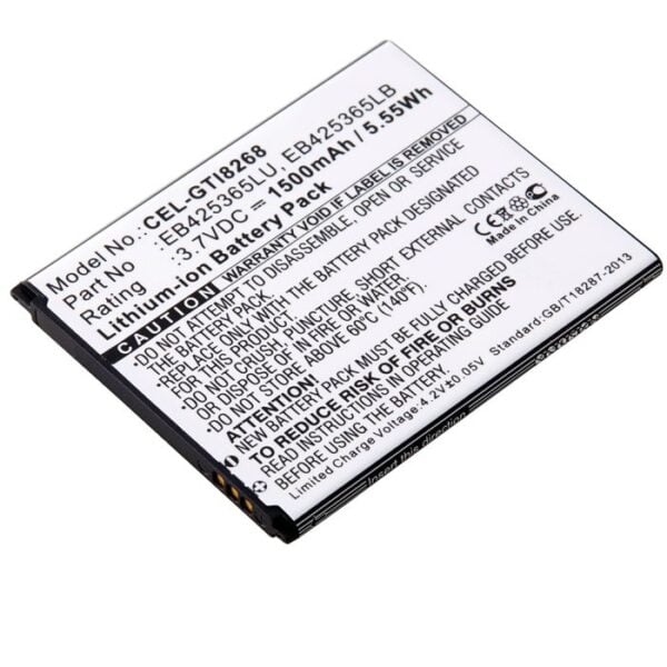 Ultralast battery for Samsung Galaxy Duos, Galaxy Style Duos, GT-I8262D, GT-I8268, SCH-I829, EB425365LB, EB425365LU