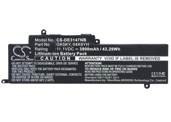 DELL  04K8YH, 092NCT, 0GK5KY, 0WF28, 451-BBKK, 451-BBPG, 4K8YH, 92NCT, CK5KY, GK5KY, P20T, P20T003, RHN1C CS-DE3147NB