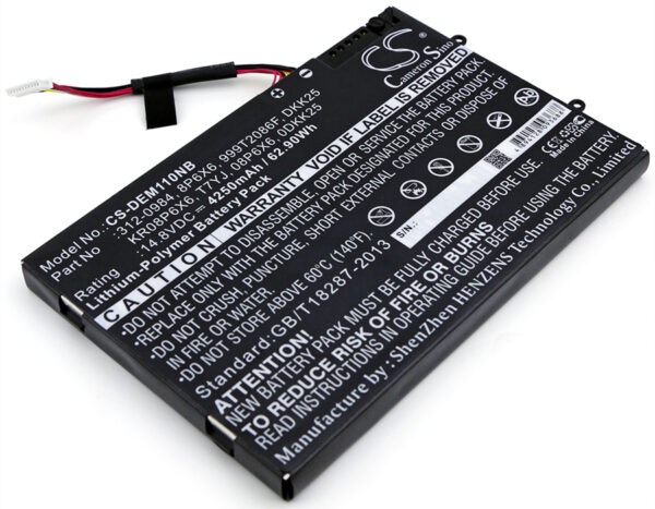 DELL  08P6X6, 0DKK25, 0PT6V8, 0T7YJR, 312-0984, 8P6X6, 999T2086F, DKK25, KR08P6X6, PT6V8, T7YJ CS-DEM110NB