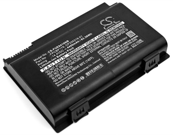 Fujitsu  0644680, CP335276-01, CP335277-01, CP335284-01, CP335285-01, CP335319-01, FPB0145-01, FPCBP175, FPCBP175A, FPCBP175AP, FPCBP176, FPCBP176AP, FPCBP199, FPCBP199AP, FPCBP233, FPCBP233A, FPCBP233AP, FPCBP251, PFPCBP251, S26391-F405-L800, S26391-F405-L810, S26391-F518-L200 CS-FUE8410NB