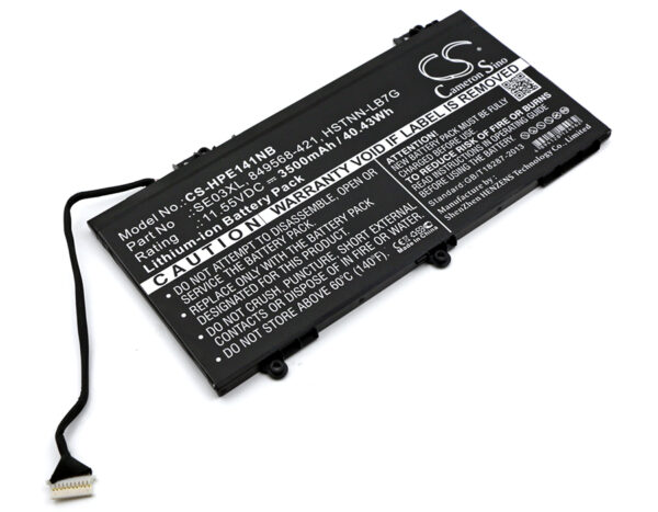 HP  849568-421, 849908-850, 849909-850, 849988-850, HSTNN-LB7G, HSTNN-UB6Z, SE03041XL, SE03XL, TPN-Q171 CS-HPE141NB