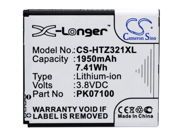 HTC  35H00189-00M, 35H00189-02M, HTI13UAA, PK07100 CS-HTZ321XL
