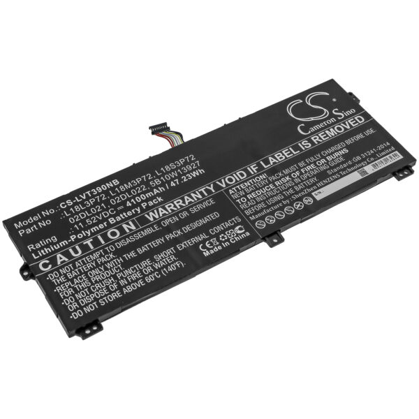 Lenovo  02DL021, 02DL022, 5B10W13927, 5B10W13928, L18L3P72, L18M3P72, L18S3P72, SB10K97659, SB10K97660, SB10T83170, SB10T83171 CS-LVT390NB