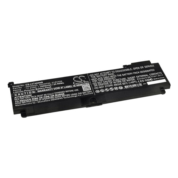 Lenovo  00HW024, 00HW025, 00HW038, 01AV405, 01AV406, 01AV407, 01AV408, 01AV462, L16M3P73, SB10F46462, SB10F46463, SB10F46476, SB10J79002, SB10J79003, SB10J79004, SB10J79005, SB10K97605 CS-LVT460NB