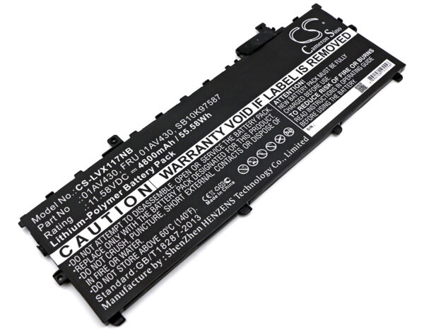 Lenovo  01AV429, 01AV430, 01AV431, 01AV494, ASM SB10K97587, FRU 01AV430, O1AV430, SB10K97586, SB10K97587, SB10K97588 CS-LVX117NB