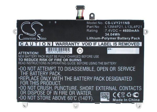 Lenovo  121500224, L13L4P21, L13M4P21 CS-LVY211NB