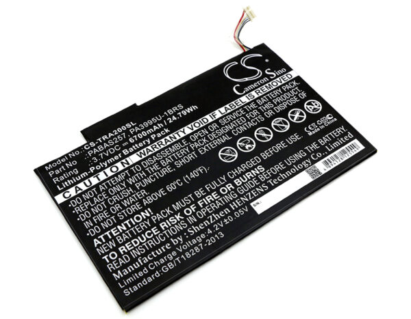 Toshiba  PA3995U-1BRS, PABAS257, PDA05A-00100E, PDA05A-00Q01H CS-TRA200SL