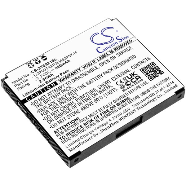 ZTE  Li3709T42P3H483757-H CS-ZTE821SL