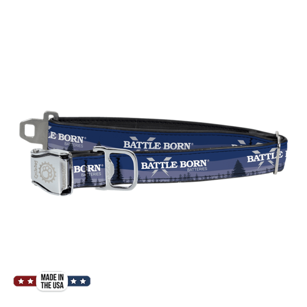 Battle Born Batteries Metal Buckle Dog Collar (Medium)