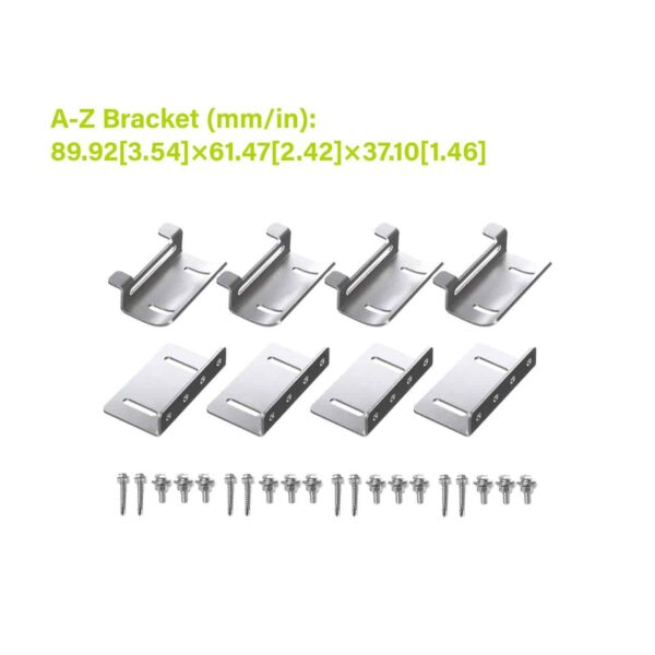Solar Panel Mounting Curved Z Bracket (Set of 4)