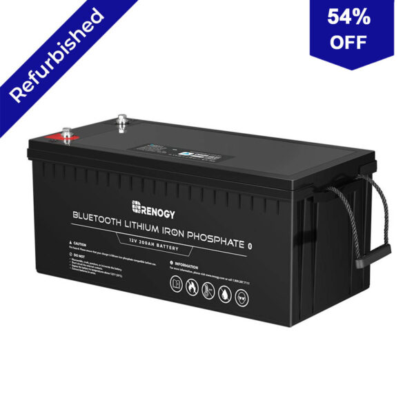 Open Box 12V 200Ah Lithium Iron Phosphate Battery w/ Bluetooth