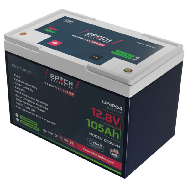 12V 105Ah | Heated & Bluetooth | LiFePO4 Battery - Epoch Essentials