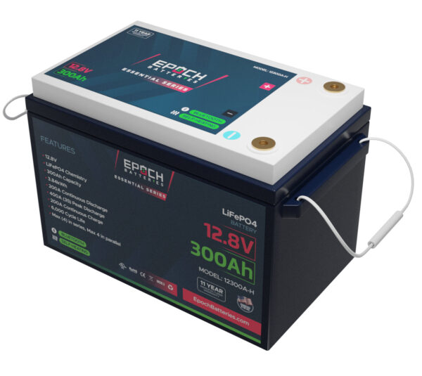 12V 300Ah | Heated & Bluetooth | LiFePO4 Battery - Epoch Essentials - ETA OCT 11