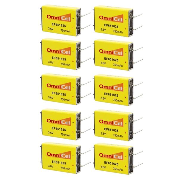 10pc OmniCel ER651625 3.6V 750mAh Prismatic Lithium Battery BL-7PN