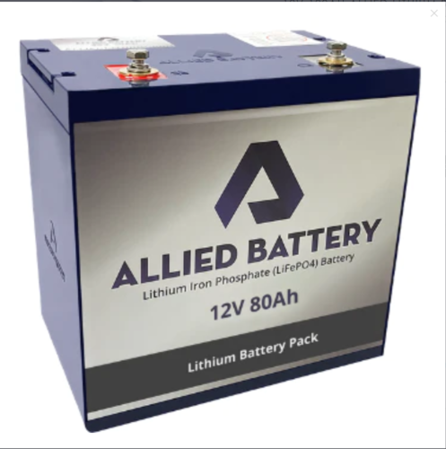 Allied 12V 80 Ah 1 kwh Lithium LFP Battery Deep Cycle Used