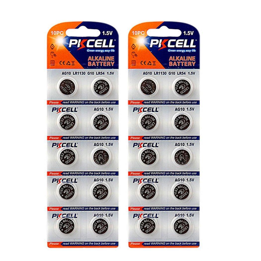 20 Pcs LR1130 LR54 AG10 189 389 1.5V Alkaline Watch Batteries Battery